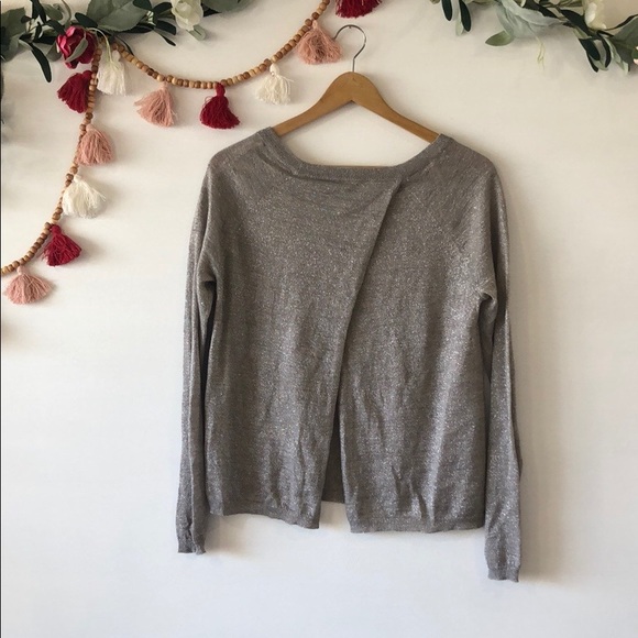 RACHEL Rachel Roy Shimmer Open Back Sweater Large - Picture 4 of 8